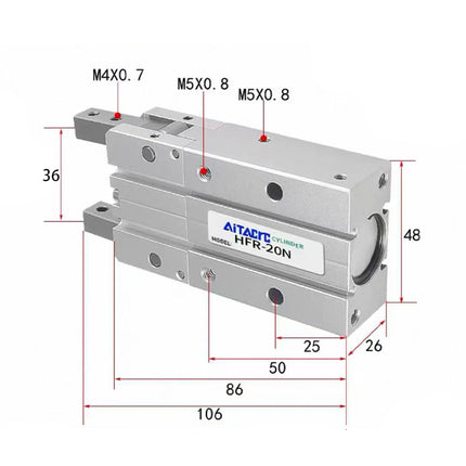 Airtac  HFR series: open and close type pneumatic finger  - HFR20N
