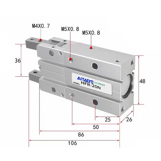 Airtac  HFR series: open and close type pneumatic finger  - HFR20N