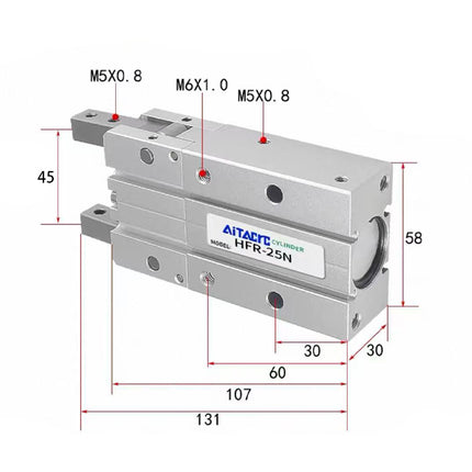 Airtac  HFR series: open and close type pneumatic finger  - HFR25N