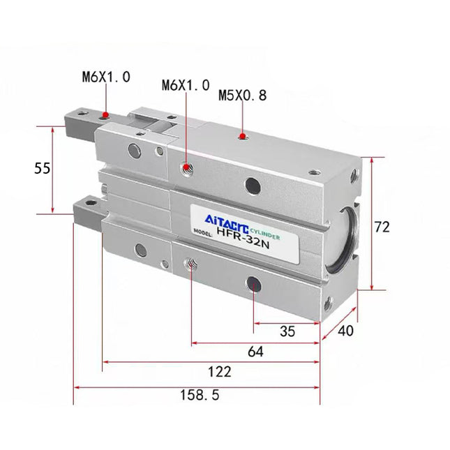 Airtac  HFR series: open and close type pneumatic finger  - HFR32N