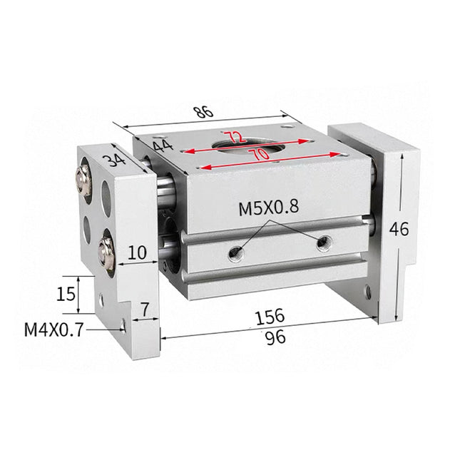 Airtac  HFT Series: Large Aperture Opening Clamp  - HFT10X60S
