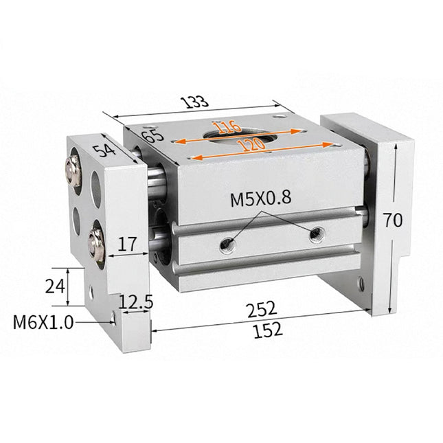 Airtac  HFT Series: Large Aperture Opening Clamp  - HFT20X100S