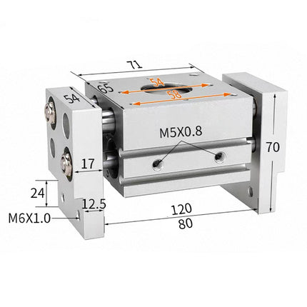 Airtac  HFT Series: Large Aperture Opening Clamp  - HFT20X40S