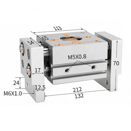 Airtac  HFT Series: Large Aperture Opening Clamp  - HFT20X80S