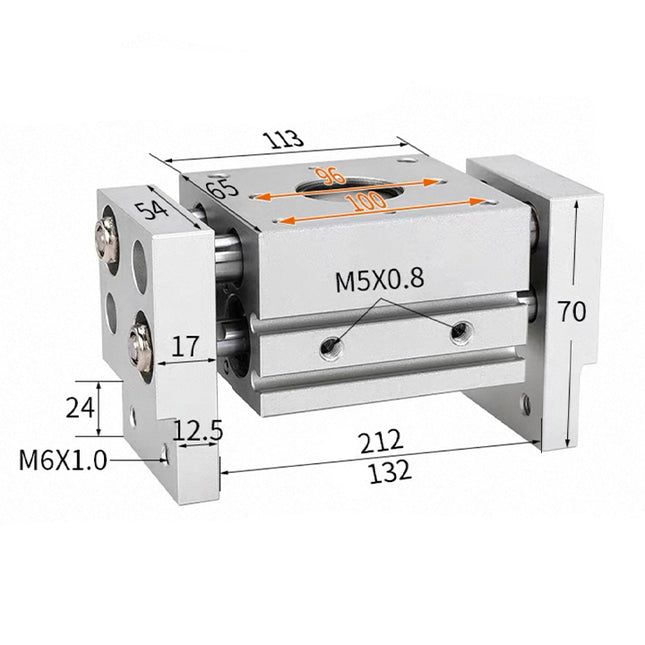 Airtac  HFT Series: Large Aperture Opening Clamp  - HFT20X80S