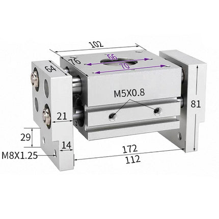 Airtac  HFT Series: Large Aperture Opening Clamp  - HFT25X60S