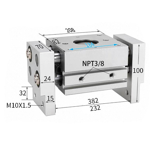 Airtac  HFT Series: Large Aperture Opening Clamp  - HFT32X150ST
