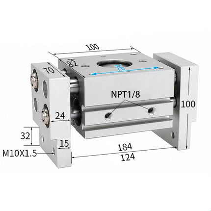 Airtac  HFT Series: Large Aperture Opening Clamp  - HFT32X60ST