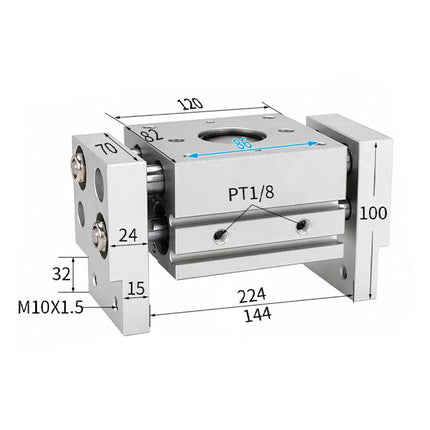 Airtac  HFT Series: Large Aperture Opening Clamp  - HFT32X80S
