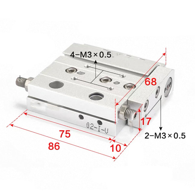 Airtac  HLF series: ultra-thin precision slide cylinder  - HLF12X30S