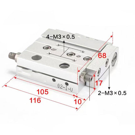Airtac  HLF series: ultra-thin precision slide cylinder  - HLF12X50S