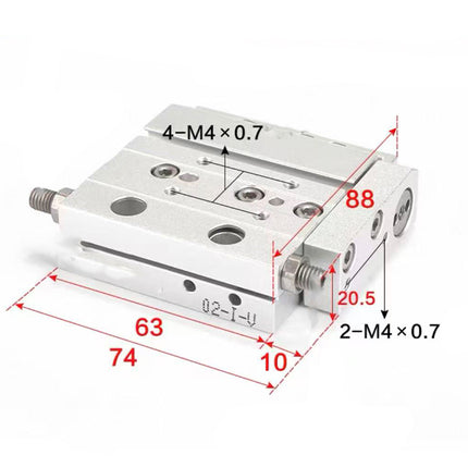 Airtac  HLF series: ultra-thin precision slide cylinder  - HLF16X10S