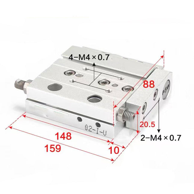 Airtac  HLF series: ultra-thin precision slide cylinder  - HLF16X75S