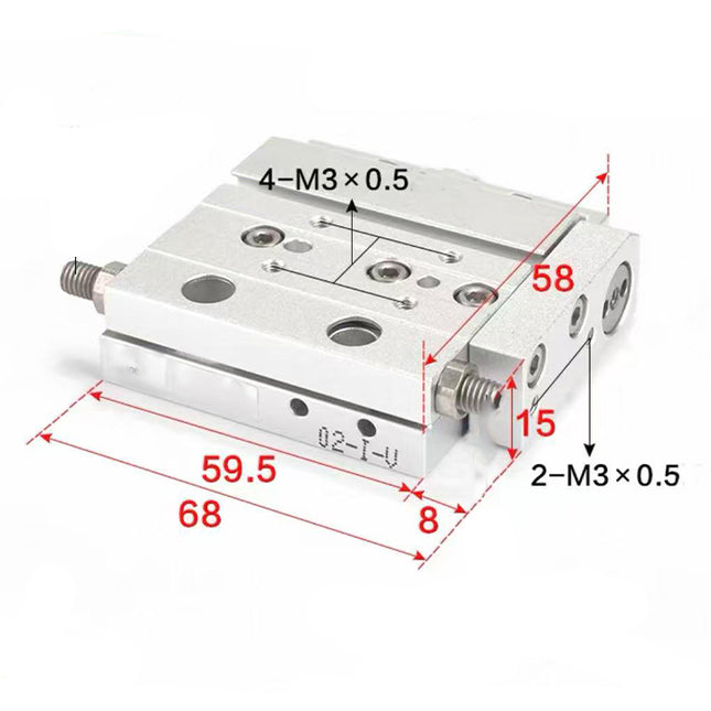 Airtac  HLF series: ultra-thin precision slide cylinder  - HLF8X20S