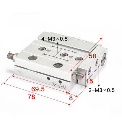 Airtac  HLF series: ultra-thin precision slide cylinder  - HLF8X30S