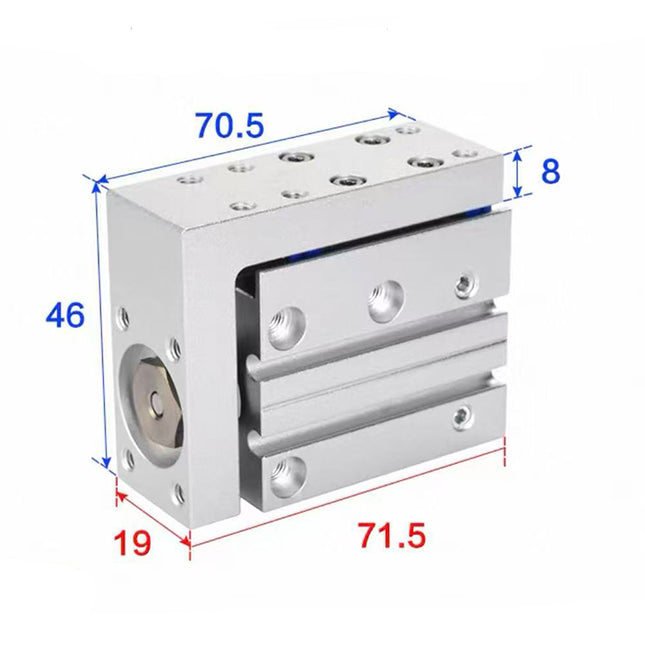 Airtac  HLH Series: Side Rail Type Precision Slide Cylinder  - HLH10X25S