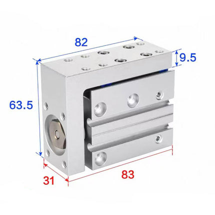 Airtac  HLH Series: Side Rail Type Precision Slide Cylinder  - HLH20X15S