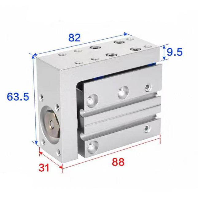 Airtac  HLH Series: Side Rail Type Precision Slide Cylinder  - HLH20X20S