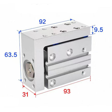 Airtac  HLH Series: Side Rail Type Precision Slide Cylinder  - HLH20X25S