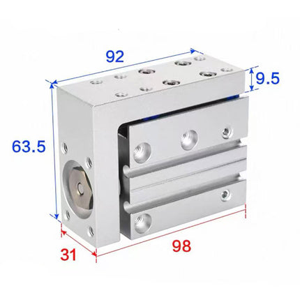 Airtac  HLH Series: Side Rail Type Precision Slide Cylinder  - HLH20X30S