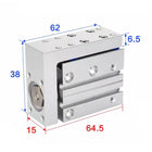 Airtac  HLH Series: Side Rail Type Precision Slide Cylinder  - HLH6X25S
