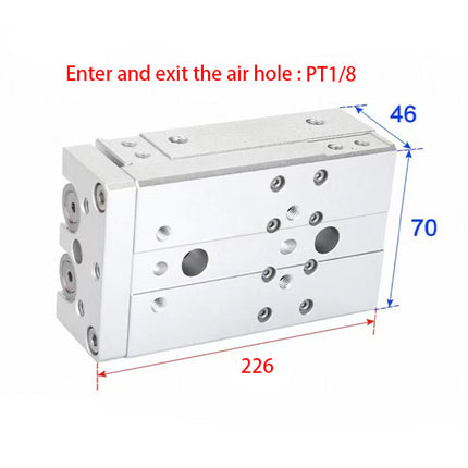 Airtac  HLQ Series: Dual-Axis Precision Slide Cylinder  - HLQ20X100S