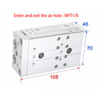 Airtac  HLQ Series: Dual-Axis Precision Slide Cylinder  - HLQ20X10ST