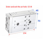 Airtac  HLQ Series: Dual-Axis Precision Slide Cylinder  - HLQ20X125SG