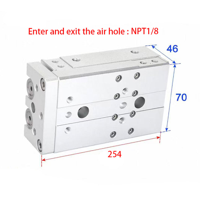 Airtac  HLQ Series: Dual-Axis Precision Slide Cylinder  - HLQ20X125ST