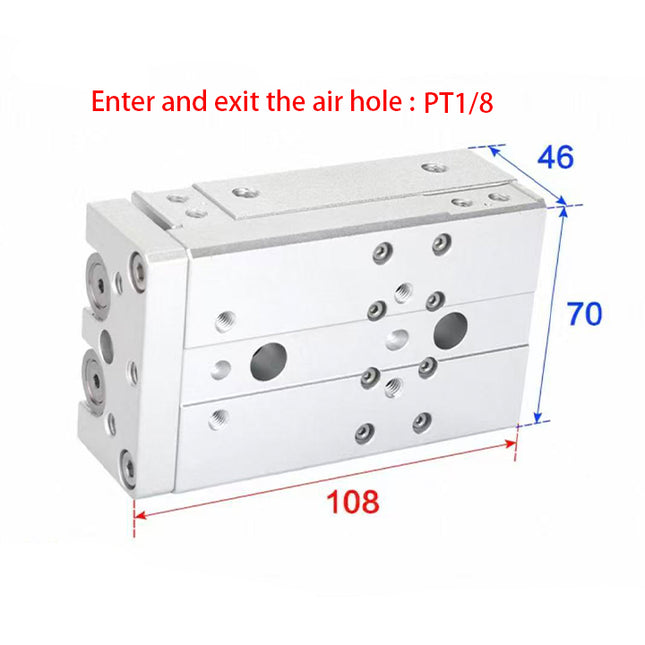Airtac  HLQ Series: Dual-Axis Precision Slide Cylinder  - HLQ20X30S