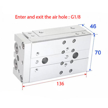Airtac  HLQ Series: Dual-Axis Precision Slide Cylinder  - HLQ20X50SG
