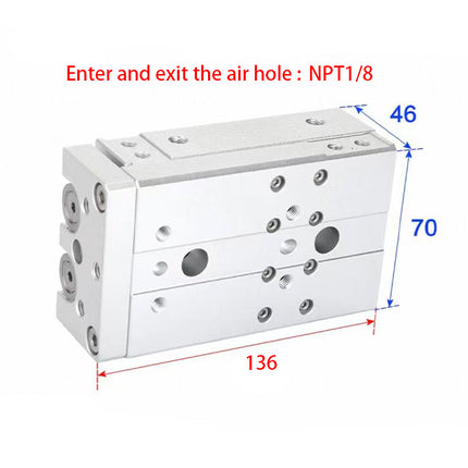 Airtac  HLQ Series: Dual-Axis Precision Slide Cylinder  - HLQ20X50ST