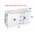 Airtac  HLQ Series: Dual-Axis Precision Slide Cylinder  - HLQ20X75SG