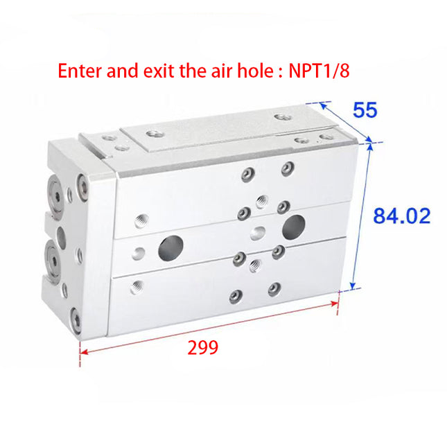 Airtac  HLQ Series: Dual-Axis Precision Slide Cylinder  - HLQ25X150ST