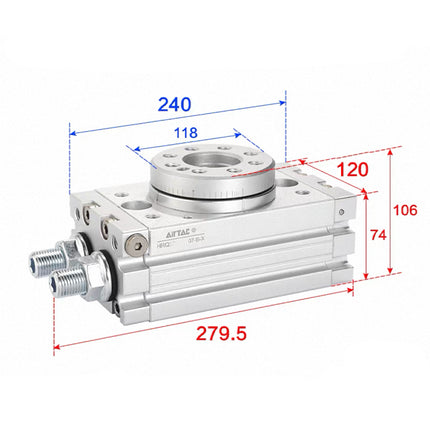 Airtac HRQ: Rotary Table/Rack& Pinion Style - HRQ200