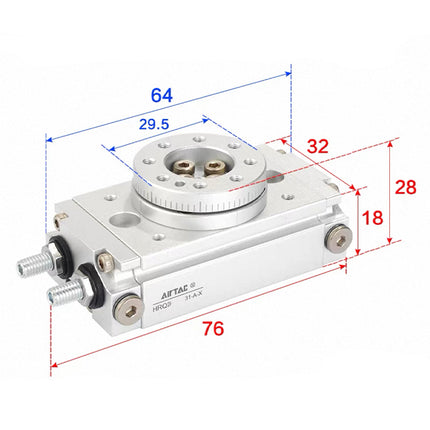 Airtac HRQ: Rotary Table/Rack& Pinion Style - HRQ2