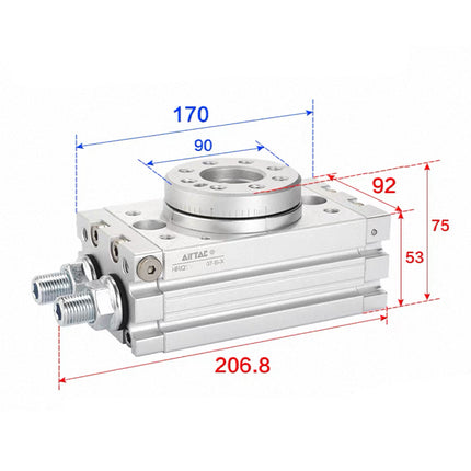 Airtac HRQ: Rotary Table/Rack& Pinion Style - HRQ70