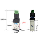 Airtac M3HS210-06: Manual Valve. 3 Way - M3HS21006GG