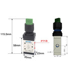 Airtac M3HS210-06: Manual Valve. 3 Way - M3HS21006G