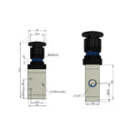 Airtac M3PM210-08: Manual Valve. 3 Way - M3PM21008B