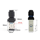 Airtac M3PP110-08: Manual Valve. 3 Way - M3PP21008B