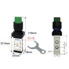 Airtac M5HS110-06: Manual Valve. 5 Way - M5HS11006GG
