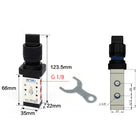 Airtac M5HS210-06: Manual Valve. 5 Way - M5HS21006BG
