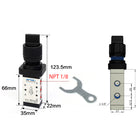 Airtac M5HS210-06: Manual Valve. 5 Way - M5HS21006BT