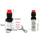 Airtac M5HS210-08: Manual Valve. 5 Way - M5HS21008R