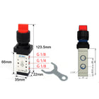 Airtac M5HS210-08: Manual Valve. 5 Way - M5HS21008RG