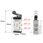 Airtac M5R210-08: Manual Valve. 5 Way - M5R21008T