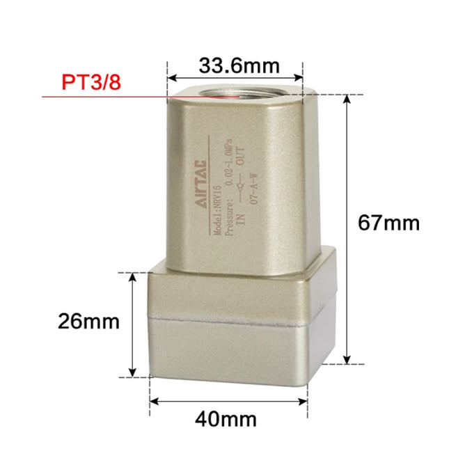 Airtac NRV-10: Non-Return Valve - NRV10