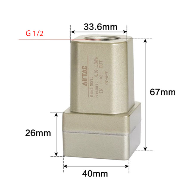Airtac NRV-15: Non-Return Valve - NRV15G