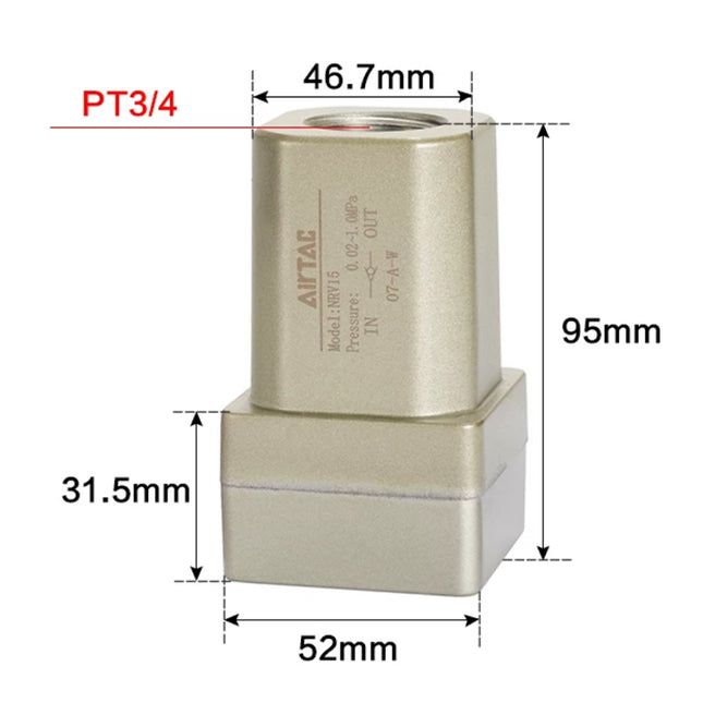 Airtac NRV-20: Non-Return Valve - NRV20